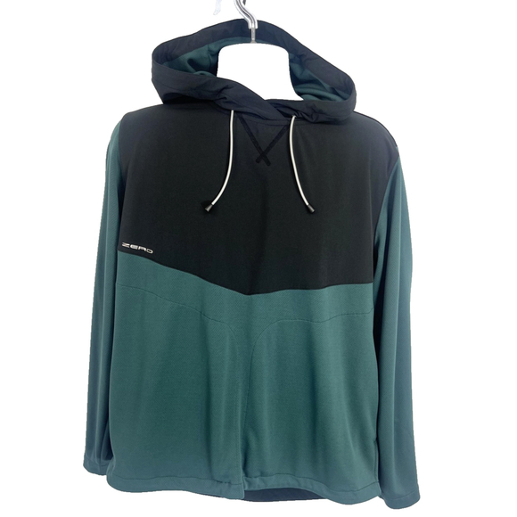 Zero Restriction Hoodie Pullover Golf Mens XL Tyson Black Green Hunter Stretch